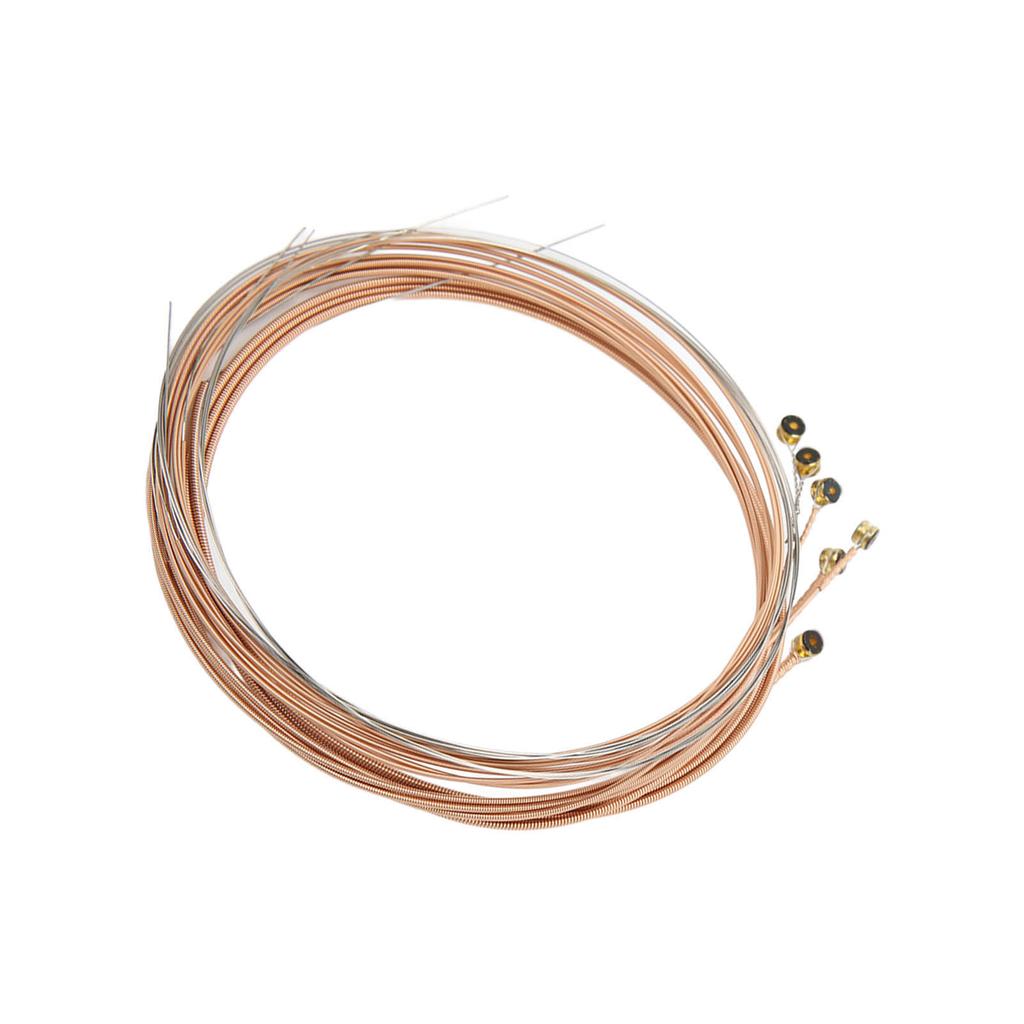 6 Stück Akustikgitarrensaiten Ersatz Beschichtet Rostfrei Wickelsaiten mit Kugelkopf