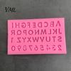 Durable Silicone Baking Molds Alphabet Number Mold for Cake Decorating, Mini Letters 0-9 Fondant Tool, Bakeware Jelly Flexible Non-stick Resin