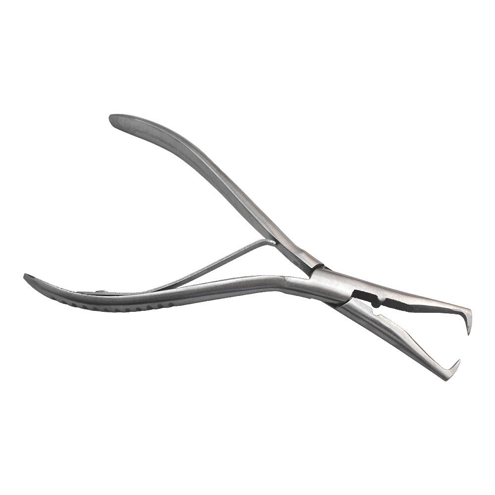 

1 предмет, 7 дюймов, 2 в 1, серебряные зажимы из нержавеющей стали, плоскогубцы для наращивания волос с канавками, инструменты для удаления кератиновых наращенных волос