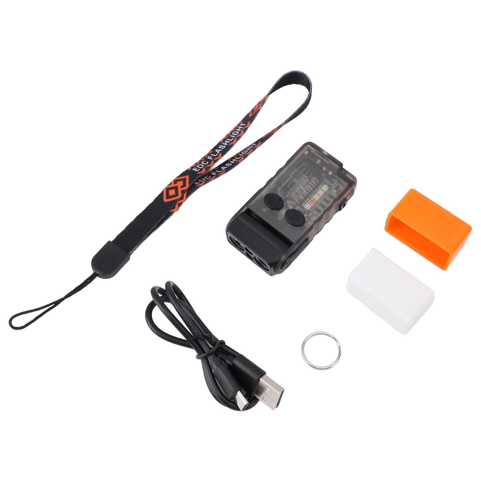 

Маленький EDC фонарик профессиональный перезаряжаемый 1000лм магнитный брелок фонарик с боковой подсветкой чёрный