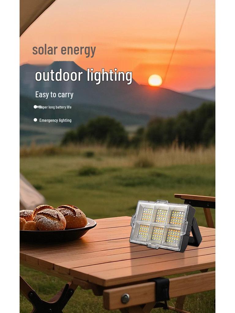 Portable Outdoor Full-Screen Handheld Lamp: Long Battery, Rainproof, Multifunctional Camping Light