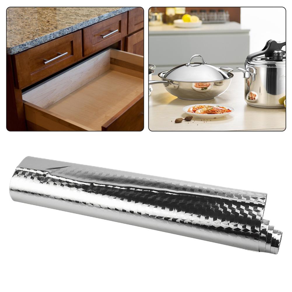 Aluminum Foil Waterproof Sticker for Kitchen Countertop Oilproof Anti Dust 5M Long Great for Cabinet and Tile Protection