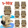 1-10PCS DIY Coin Eating Robot Wooden Model Kit - STEAM Project Children's Science Experiment Education Teaching Assembly Toy