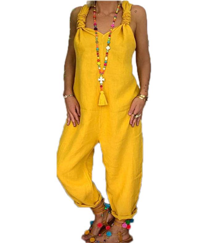 Salopetă largă casual de in plus size (2021)