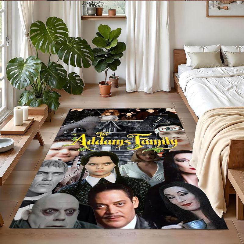 Crystal Velvet Rug Soft Non Slip Indoor Floor Mat Home DecorThe Addams Family