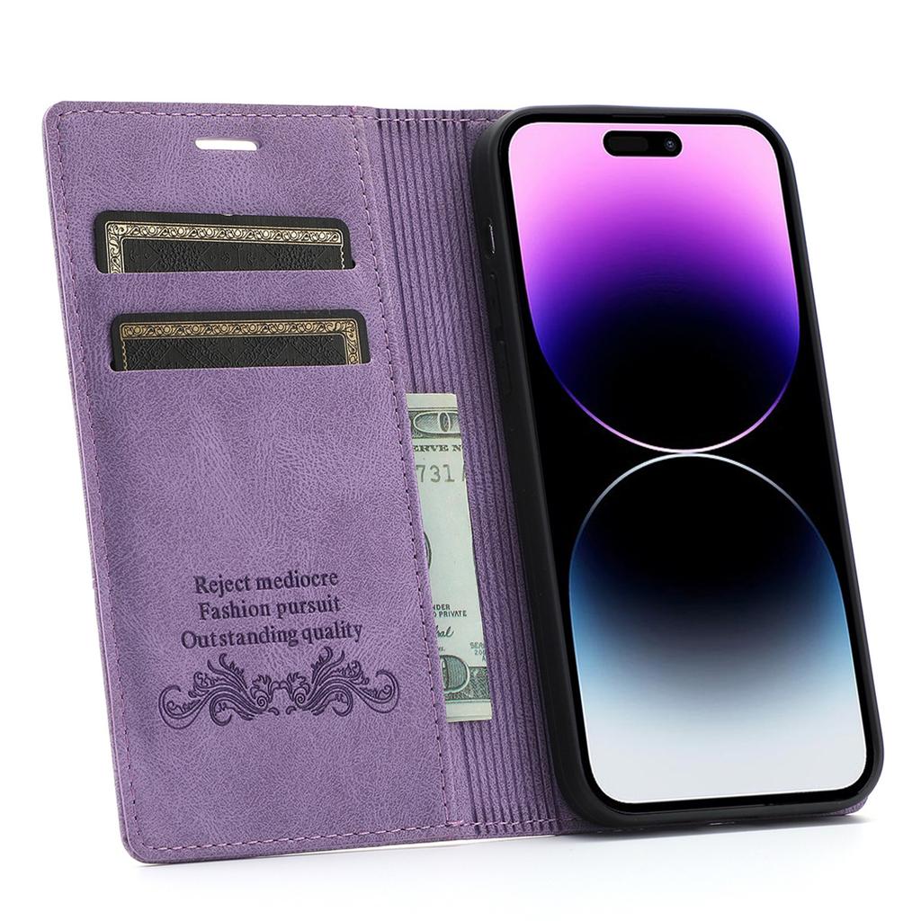For iPhone 16 Pro Wallet Case Magnetic Closing Leather Phone Cover