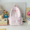 Summer Korean version fresh solid color casual size backpack large capacity primary and secondary school students go out to play small backpack
