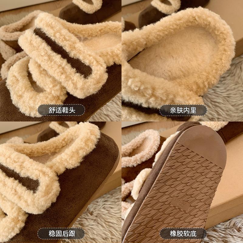 Winter Warm Women Casual Slippers 2026 New Fashion Soft Sole Anti-slippery Versatile Princess Keep Warm Home Shoes Slippers