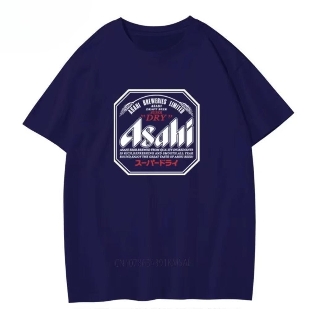 Summer Bestseller Japan Asahi Beer Tshirt Asahi Japanese Beer Shortsleeved Japanese Loose Summer Unisex and WOMEN Couple Top