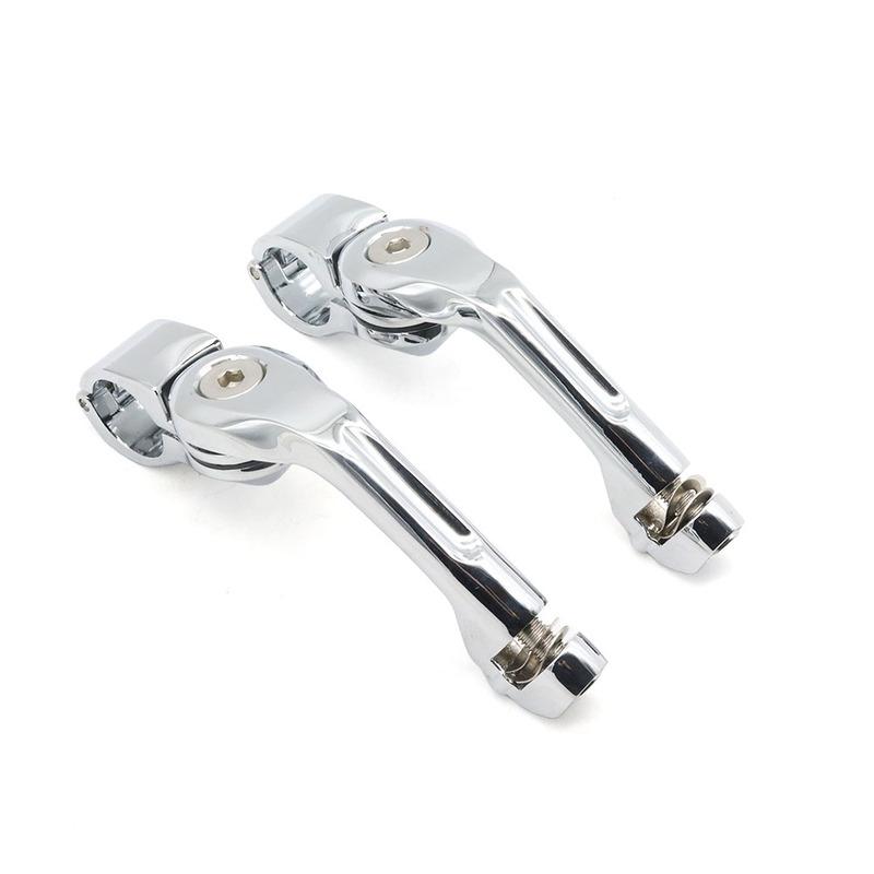 Motorcycle Accessories Highway Long Angled Foot Pegs 32mm 1-1/4" Mount For Harley Touring Road Glide Dyna Super Glide