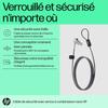 Câble De Verrouillage - HP - Essential Nano - Protection Sans Clé - Couleur Noire - Pour Ordinateurs 15"