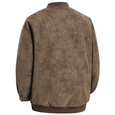 American Vintage Lapel Leather Jacket Large Size Leather Jacket American Vintage Jacket