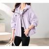 2026 Womens Lightweight Hooded Short Coat Loose Fit Casual Jacket