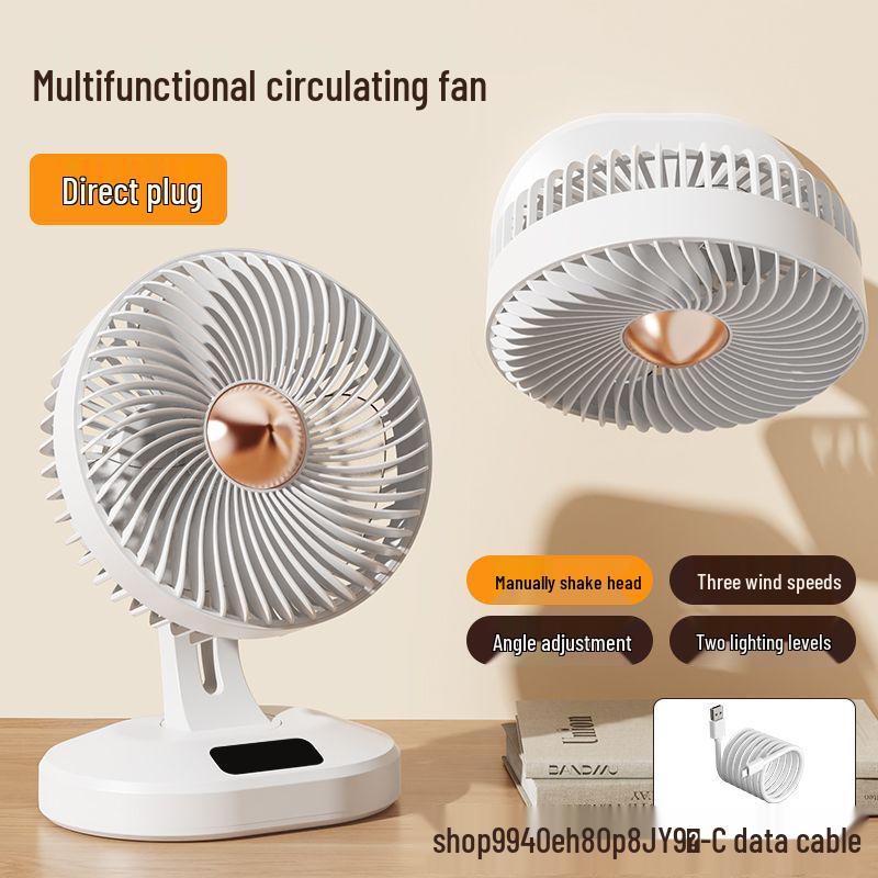 2026 Small Silent Oscillating Electric Fan for Desktop, Office, Dormitory, or Students 1