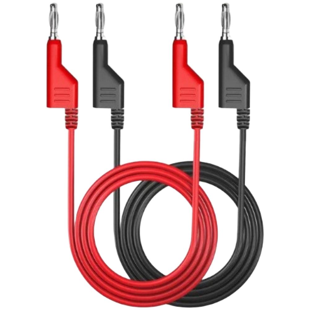 Multimeter Cable Test Leads 4mm Banana with For alligator Clips and Steel Probe Tip for Electrical Testing 1000V 15A