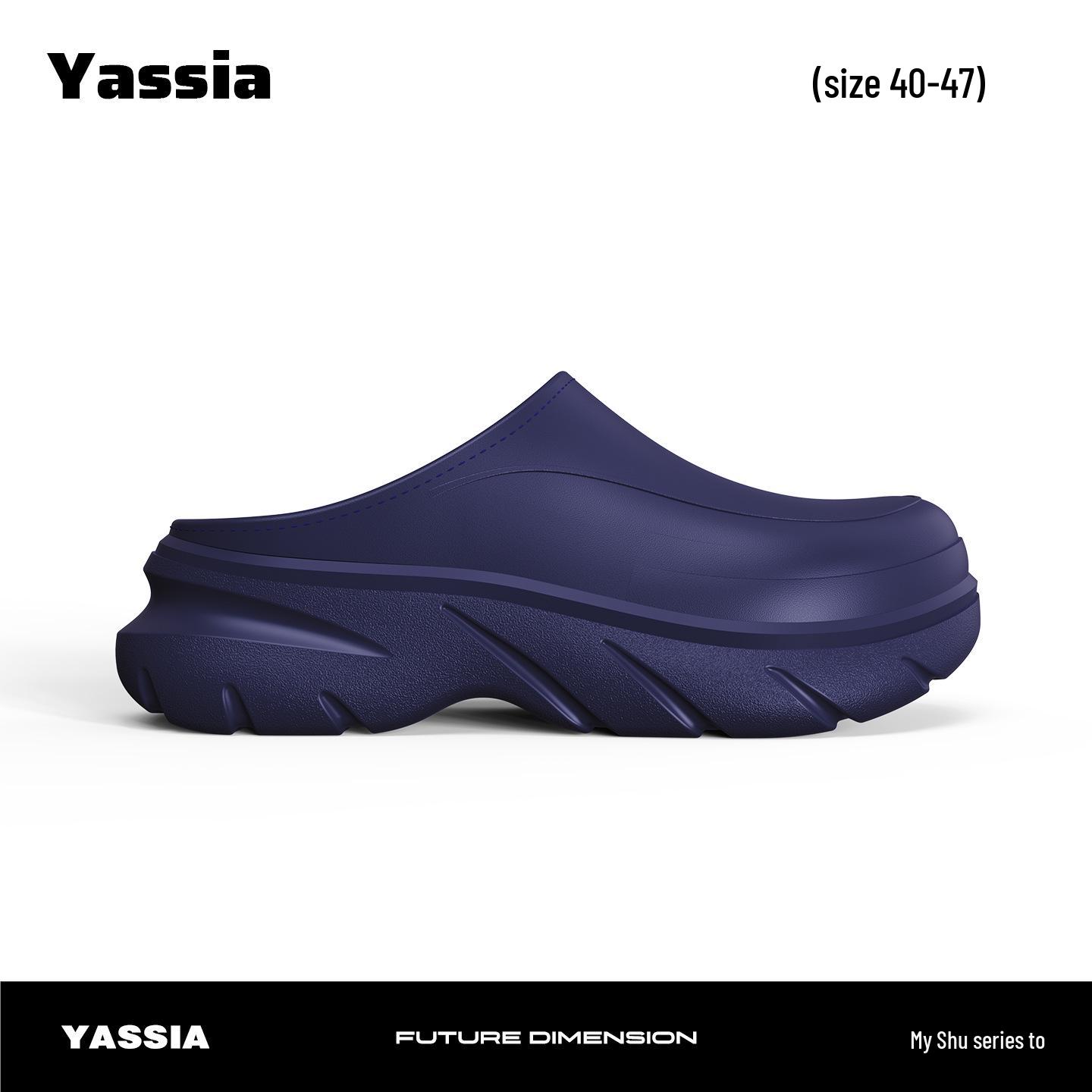 

Yashu Outdoor Anti-Slip Warm Cotton Slippers 46-47 темно-синього кольору