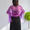 Tenký Jasný Hedvábí Jednobarevný Šál na Šaty Družička Cheongsam Dlouhý Šál