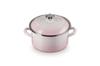 Le Creuset EOS Casserole 18cm Shell Pink Enamel Pot (Gas and Induction Compatible) [Official Japanese Retailer]
