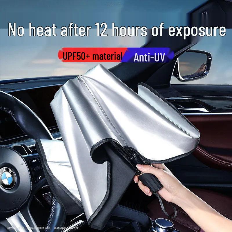 Retractable Car Sunshade Heat Insulation for Front Windshield
