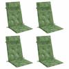 VidaXL High Back Chair Cushions Set of 4 Leaf Pattern, Cushion, Chair Cushion, Seat Cushion 361932