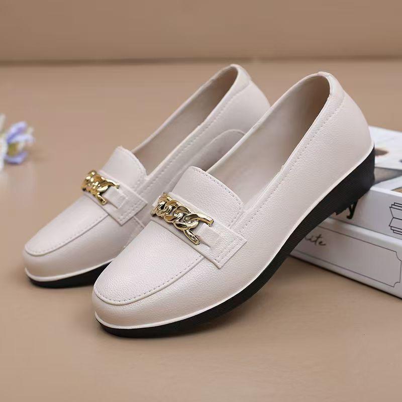 Women's New Shallow Flat Sole Rain Shoes Soft Sole Non Slip Slip On Waterproof Round Toe Kitchen Work Shoes Light Commuter Shoes