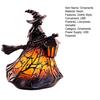 Lâmpada Chapéu de Bruxa Vitral Yousheng, Lâmpada de Bruxa Retrô de Resina Feita à Mão, Luz Noturna de Chapéu de Mago Gótico Alimentada por USB, Decoração de Casa para Halloween