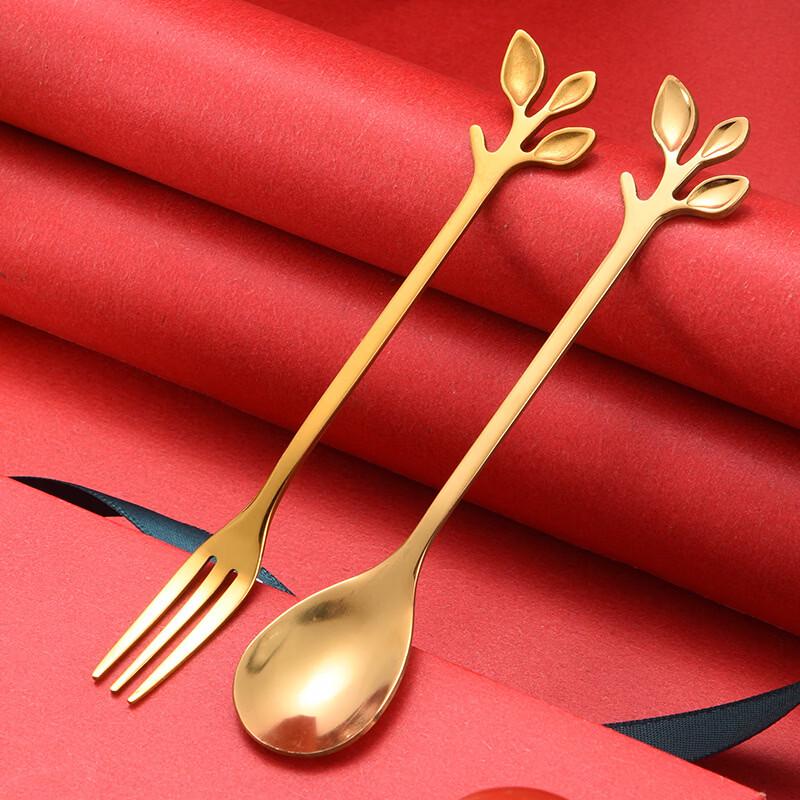 Creative Stainless Steel Leaf Utensil Set