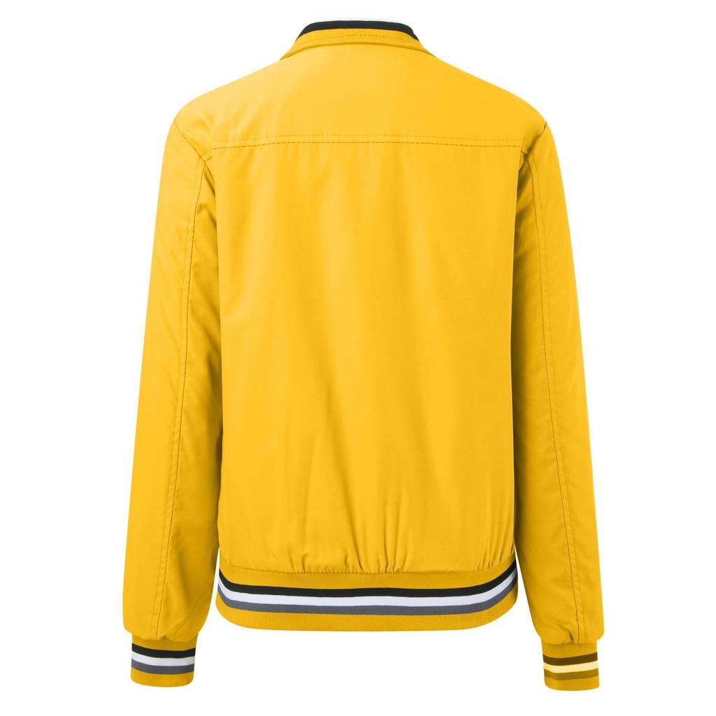 Women's Lightweight Color Baseball Jacket Casual Fall Outerwear with Pockets