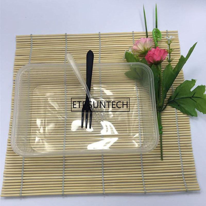 3000pcs Plastic Disposable 3.9" Mini Clear Black Fork Plastic Small Fruit Fork Pick Party Dessert Cake Cupcake Buffet 10CM