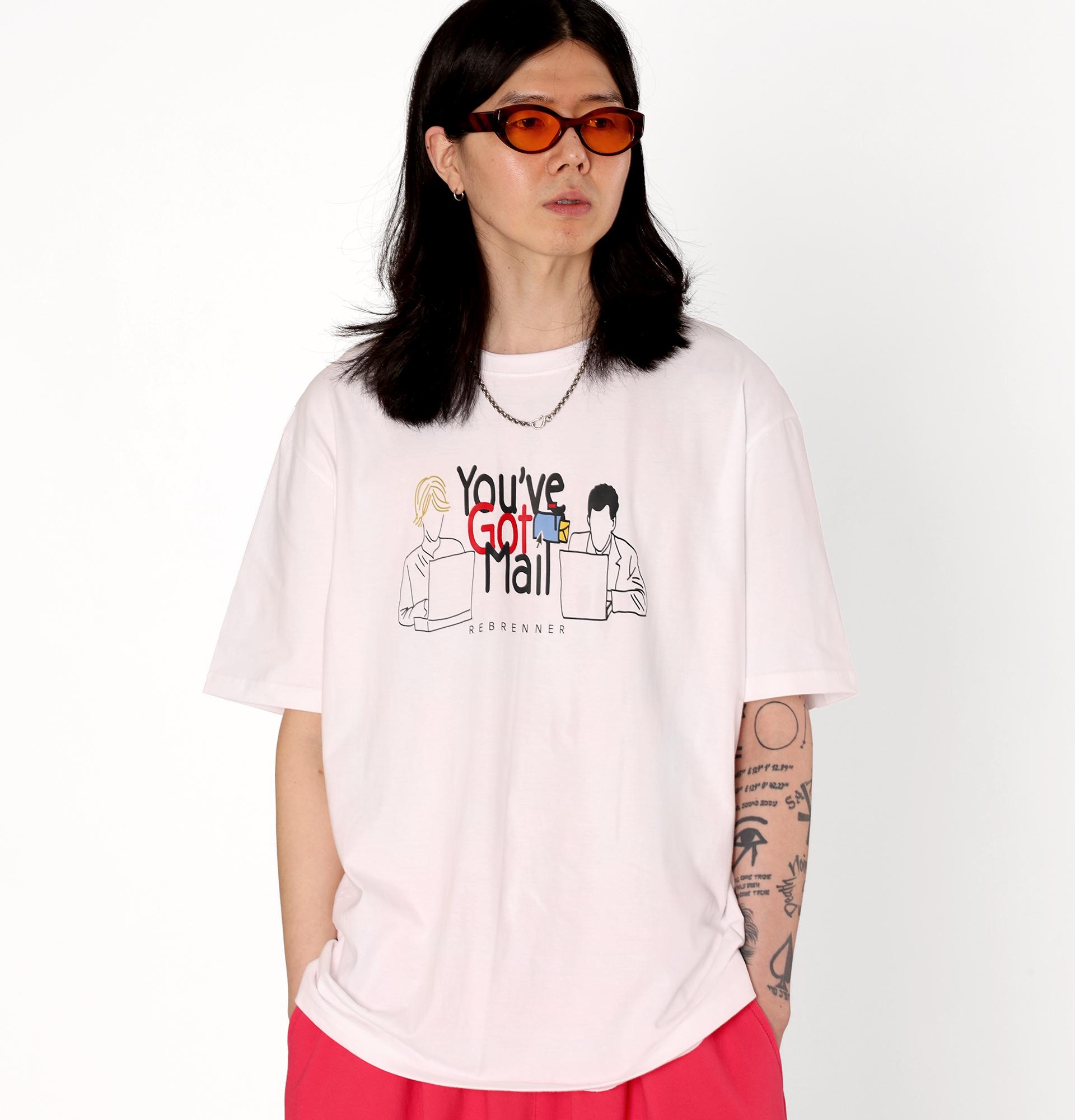 Librener You Ve Got Mail Half Sleeve White M
