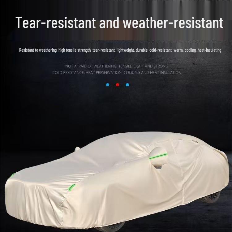 Universal All-Season Padded Waterproof Car Cover for Sun and Rain Protection