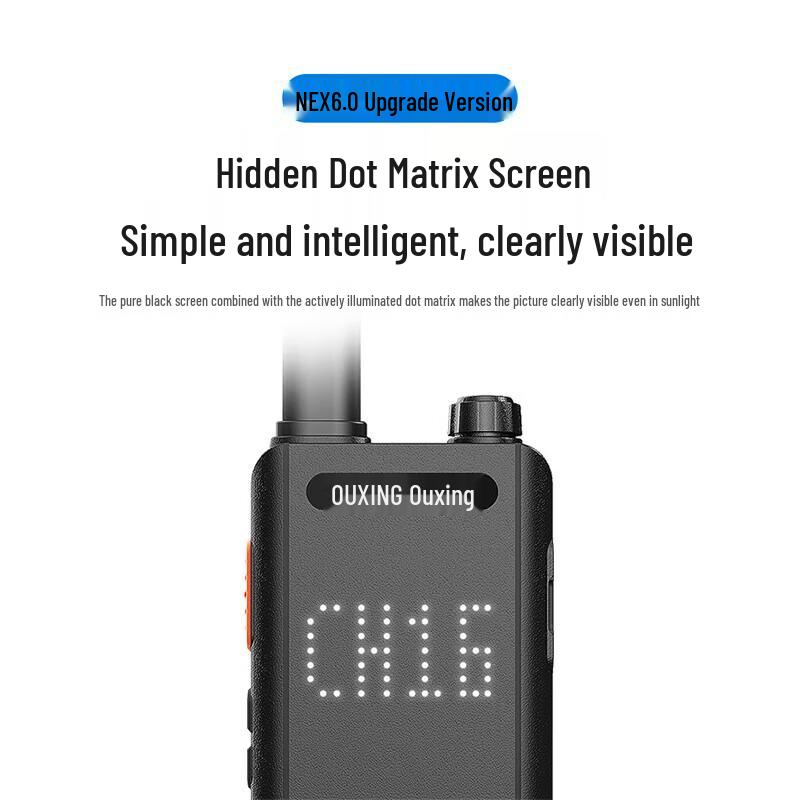 OUXING Nex6.0 Pro Long-Range Walkie-Talkie (Dual Pack) (CN version)