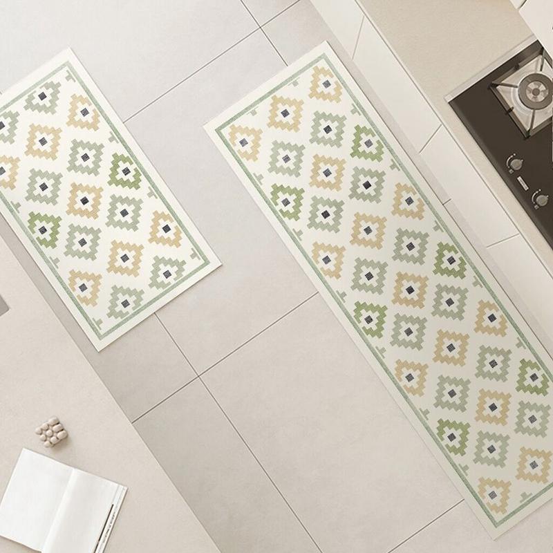 

Коврик для кухни с простым принтом, впитывающий коврик для кухни с длинными полосками, противоскользящий коврик, современный коврик для двери, быстросохнущий коврик для ванной, подставка для ног M 50x80cm 1PC