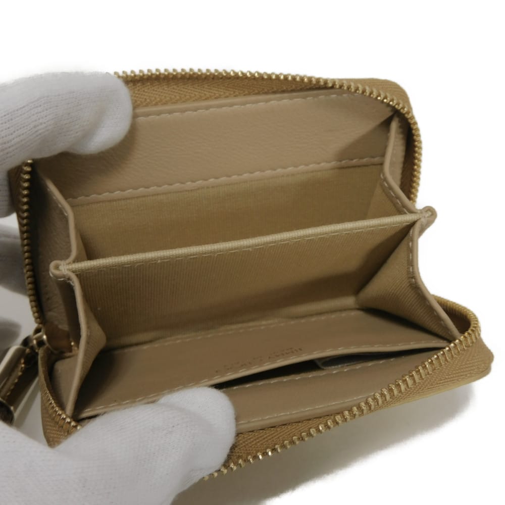 Used 10066 Nelly Coin Purse 7943 Card Case Compartment Zip Around Star Studs Gold Unisex from Japan AUTHENTIC