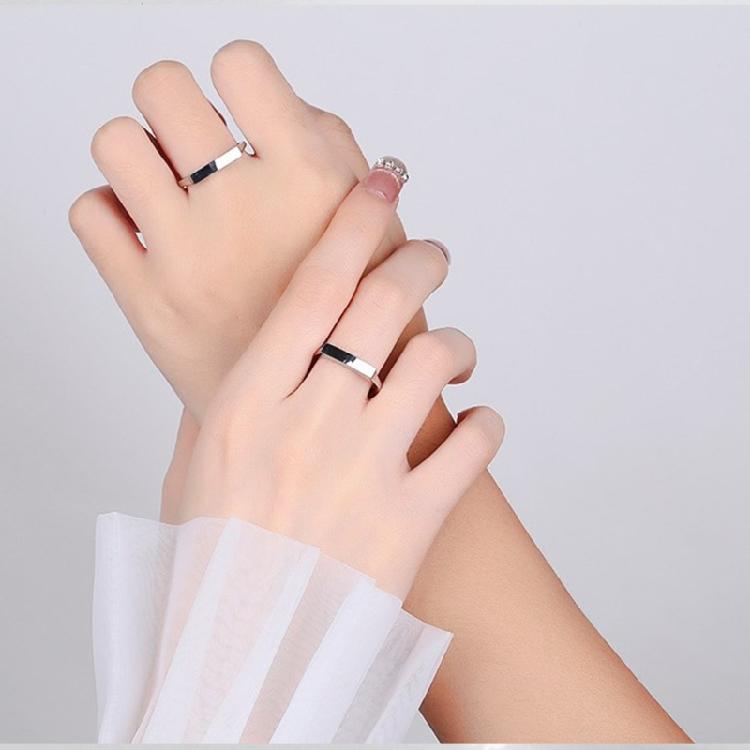 Einzigartige verstellbare Partnerringe für Sie und Ihn, Sterling Silber, verstellbare Projektionsringe für Jahrestagsgeschenke