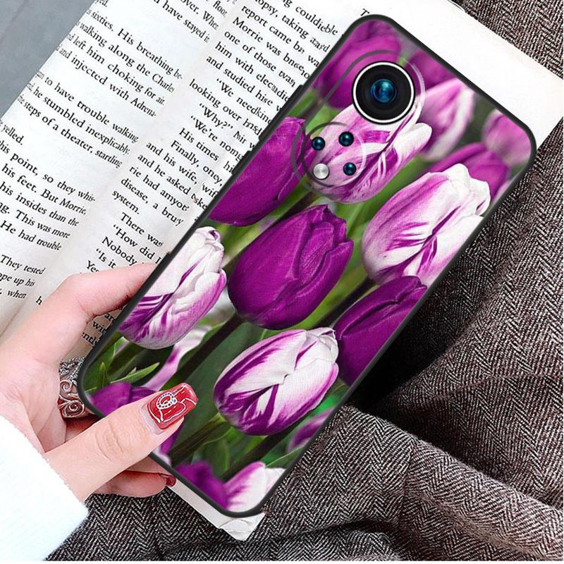 Spring Tulips Flower Case For Honor Magic 5 6 7 8 Pro Honor Win RT X9d X9c X9b X9a X8c X8b 50 70 90 400 200 Lite