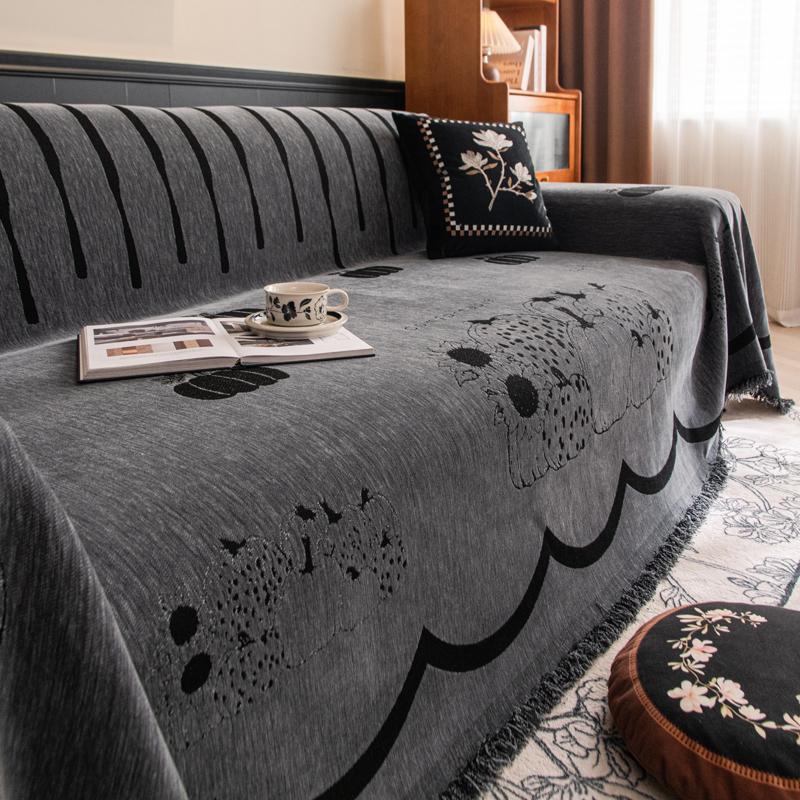 Estilo Nórdico Avanzado Toalla para Sofá Chenilla Funda de Tela para Sofá Universal para Todas las Estaciones Antiarañazos para Gatos Cubre Sofá Manta para Sofá