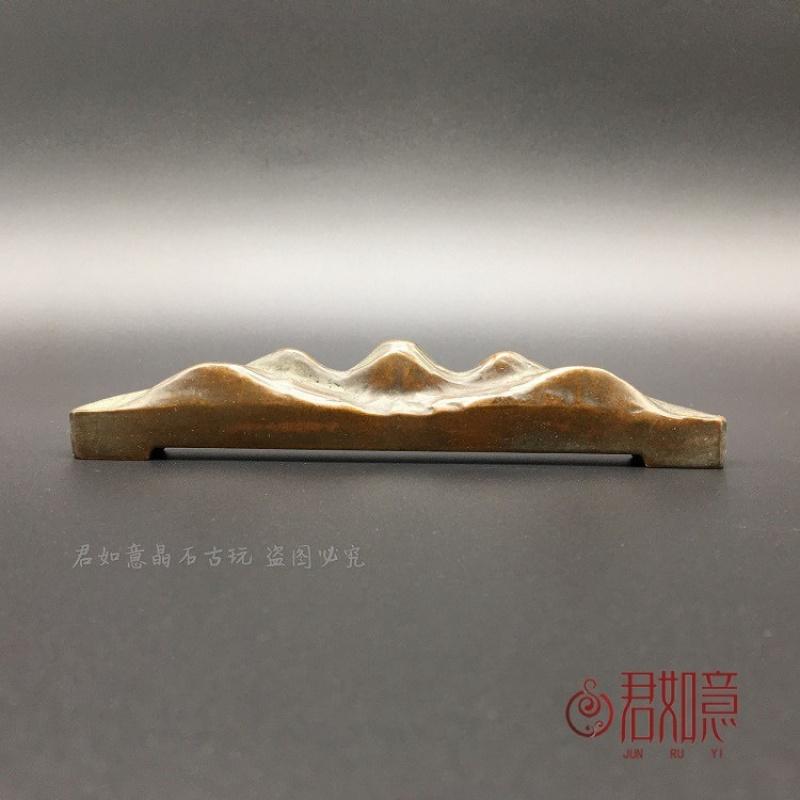 Mountain Solid Copper Rockery Shape Pen Stationery Supplies Brush Holder Desktop Small Town CHINA