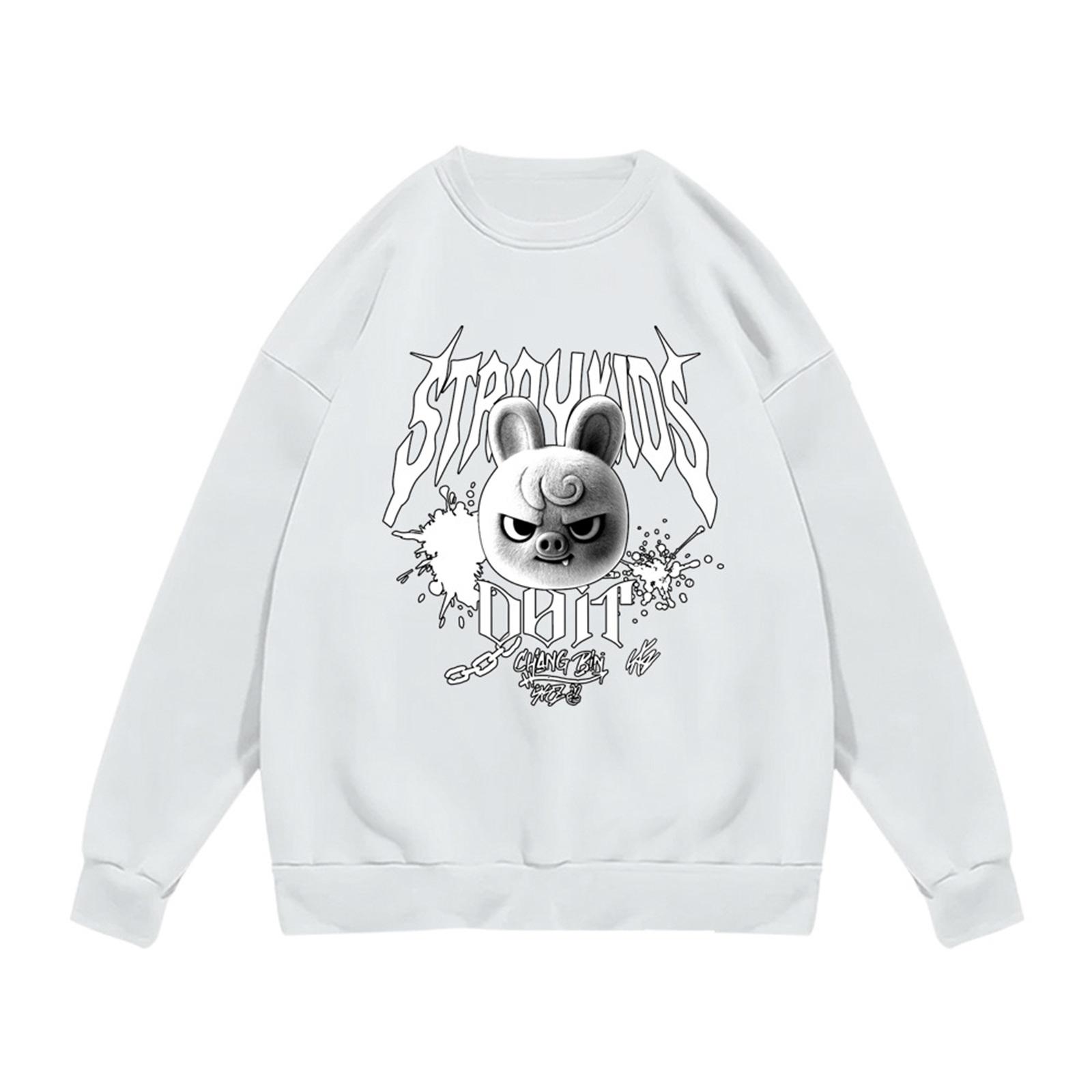 Children s Fashionable Comfortable And Warm Casual Long-Sleeve Printed Top 170 белый
