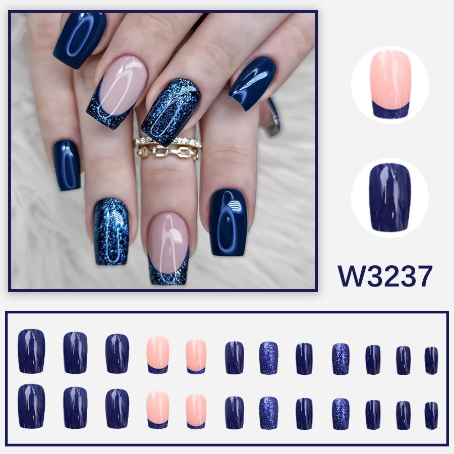 European & American Whitening Daily Wear Nail Art - Medium-Long Style
