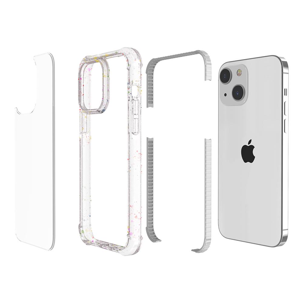 For iPhone 15 Plus Case Reinforced Corner TPU+TPE+Acrylic Clear Phone Cover