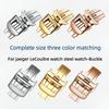 Для годинника Jaeger LeCoultre 16 мм 18 мм 20 мм Метелик Застібка Силіконовий ремінець з коров'ячої шкіри Срібло Рожеве золото Сталь Складана застібка