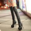 Women Boots 2025 New PU Sexy Over The Knee Long Boots Sexy Thin High Heel Boots Platform Women Shoes Zapatos Mujer Botas Ladies