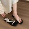 Thick-soled wedge slippers women's summer wear new temperament soft-soled toe sandals vacation beach shoes