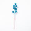 Artificial Red Christmas Picks (7 Stems) with Gold Glitter for Holiday Tree Decorating and Festive Accessories