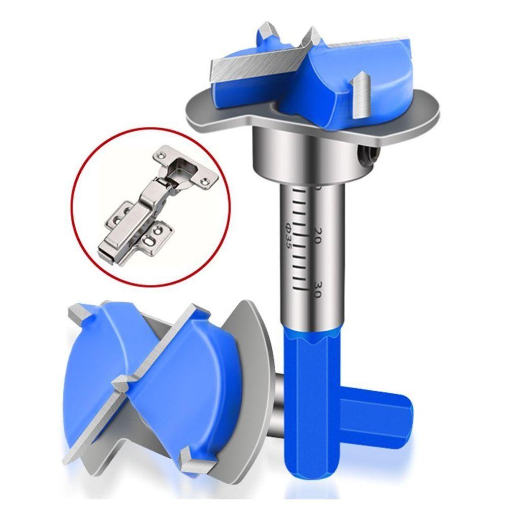 

Drilling Furniture Forstner Bit Adjustable Depth Hinge Jig 35mm Hinge Boring Bit Woodworking синий