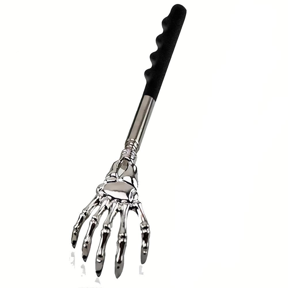 

1 шт. Чесалка для спины, выдвижная металлическая портативная чесалка для спины для мужчин, женщин, взрослых, телескопический массажер для спины с ПВХ-ручками