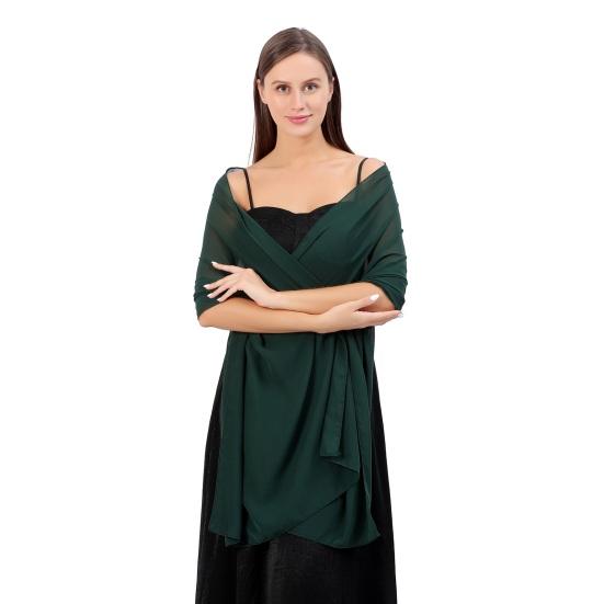 Sciarpa Sottile in Chiffon Monocolore per Abito da Sera Sposa Damigella d'Onore Abito da Sposa Cheongsam Sciarpa da Festa