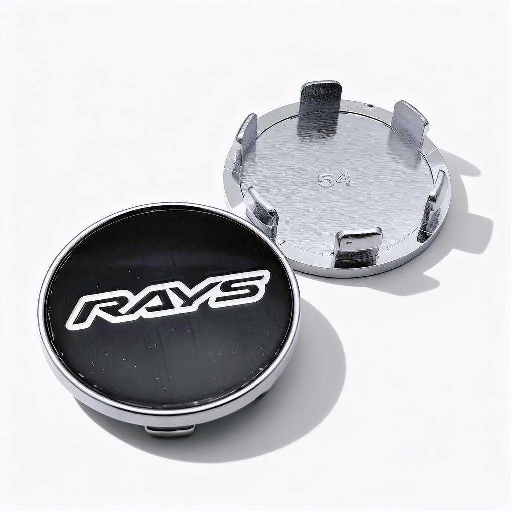 4pcs JDM RAYS Logo Emblem Car Wheel Center Caps 54MM Clips 49MM Rim Hubcaps Dust Cover Wheels Hub Cap Replace Car Accessories
