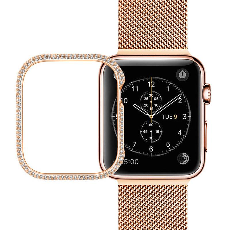 Buy Watch Case For Apple Watch Cases 44mm 38mm 40mm 42mm Luxury Diamond